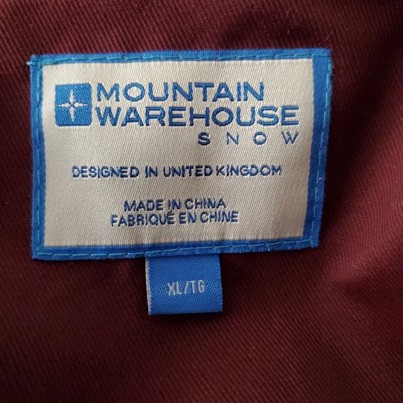 Men's - Mountain Warehouse Winter Jacket - burgundy/purple and rust colours - Picture 14 of 15